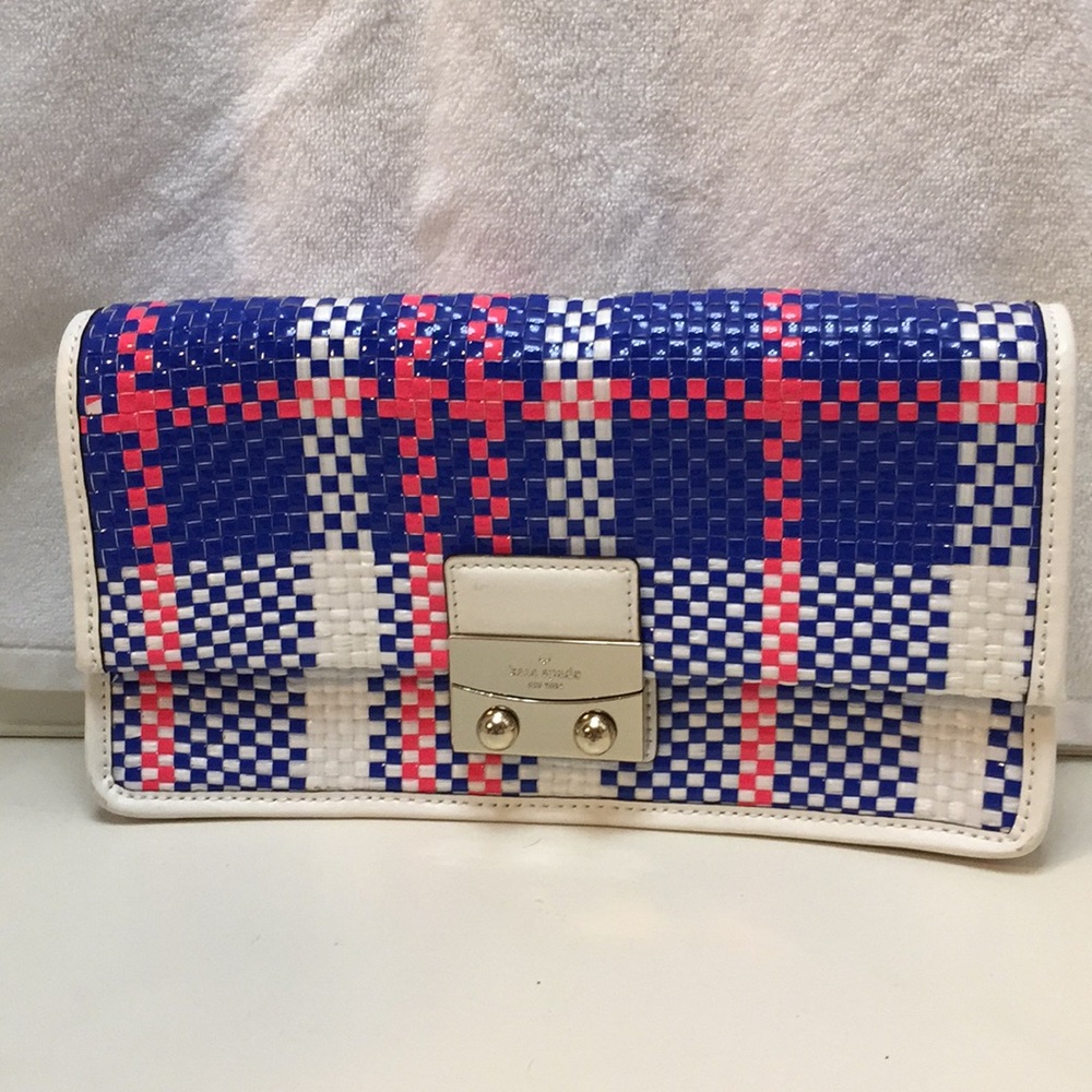 Kate spade weaved clutch